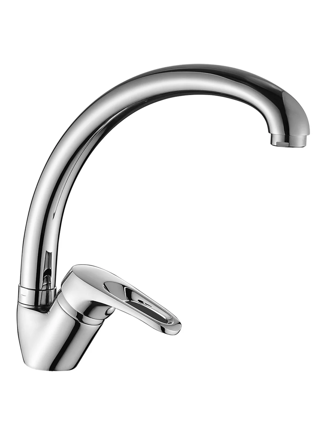 DecoRoom DR21021 Смеситель одноручный для кухни с высоким поворотным изливом, хром — купить в Алматы